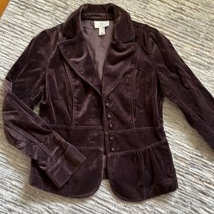 Ann Taylor Loft Petite brown velvet blazer/jacket